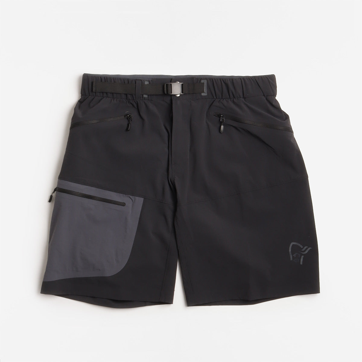 Norrona Falketind Flex1 Light Shorts, Caviar Black, Detail Shot 1