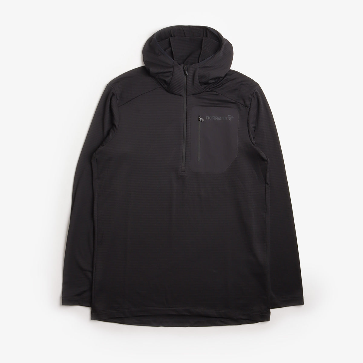 Norrona Falketind Warm1 Hoodie, Caviar Black, Detail Shot 1