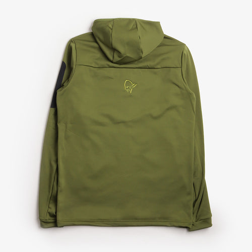 Norrona Falketind Warm2 Stretch Hoodie, Pesto, Detail Shot 2