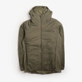 Norrona Femund Thermo60 Zip Hooded Jacket in Olive Night, front view
