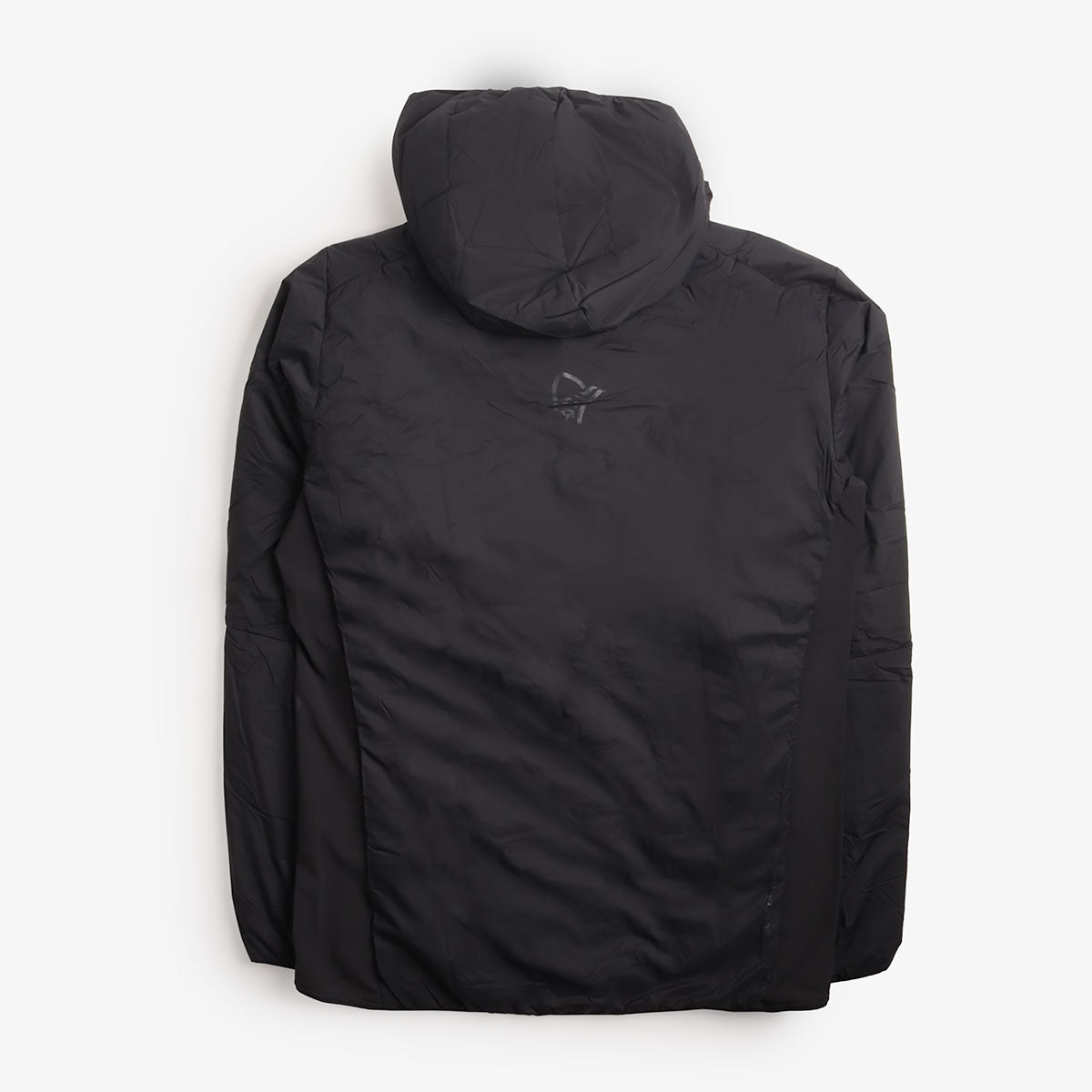 Norrona Femund Thermo60 Zip Hooded Jacket in Black, back view