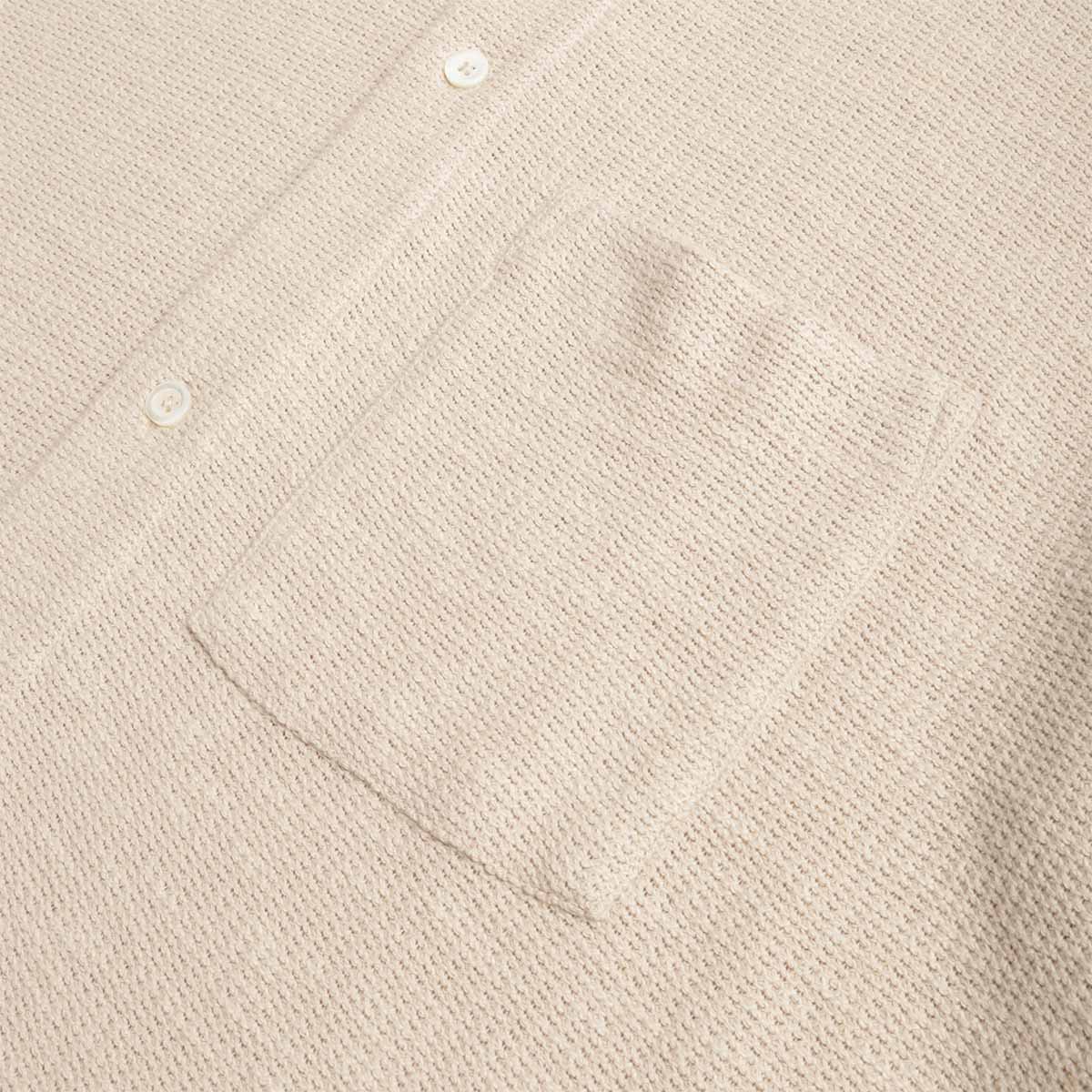 Norse Projects Gustav Crochet Jersey Shirt, Oatmeal, Detail Shot 3