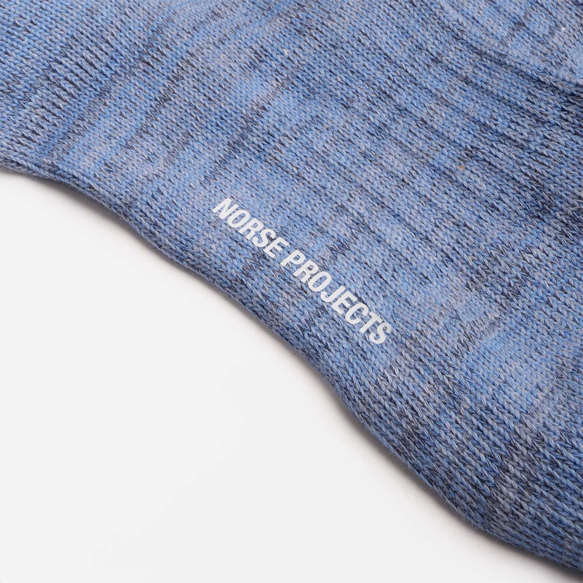 main Norse Project Bykle Heavy Cotton Twist Socks, Bel Air Blue, Detail Shot 3