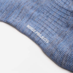 thumbnail Norse Project Bykle Heavy Cotton Twist Socks, Bel Air Blue, Detail Shot 3