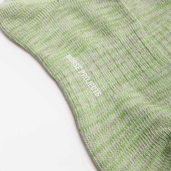 thumbnail Norse Project Bykle Heavy Cotton Twist Socks, Basil, Detail Shot 3