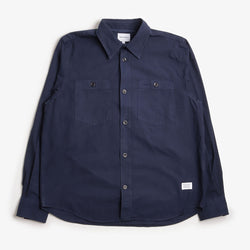 thumbnail Norse Projects Algot Cotton Ripstop Relaxed Shirt, Workwear Blue, Detail Shot 1