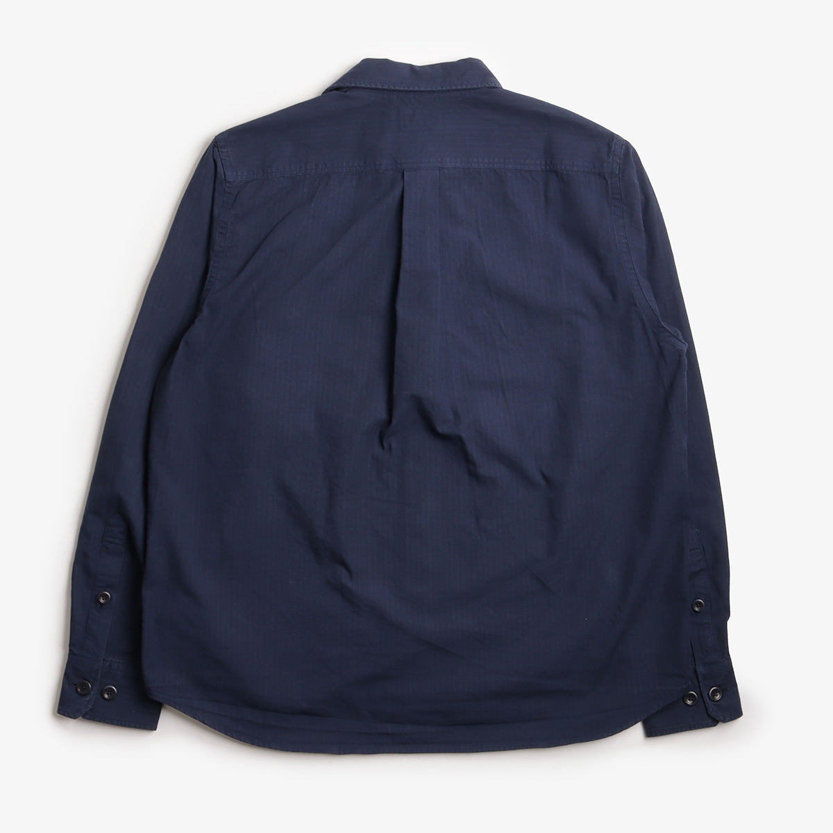 main Norse Projects Algot Cotton Ripstop Relaxed Shirt, Workwear Blue, Detail Shot 2