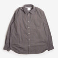 Norse Projects Algot Poplin Stripe Shirt, Graphite, Detail Shot 1