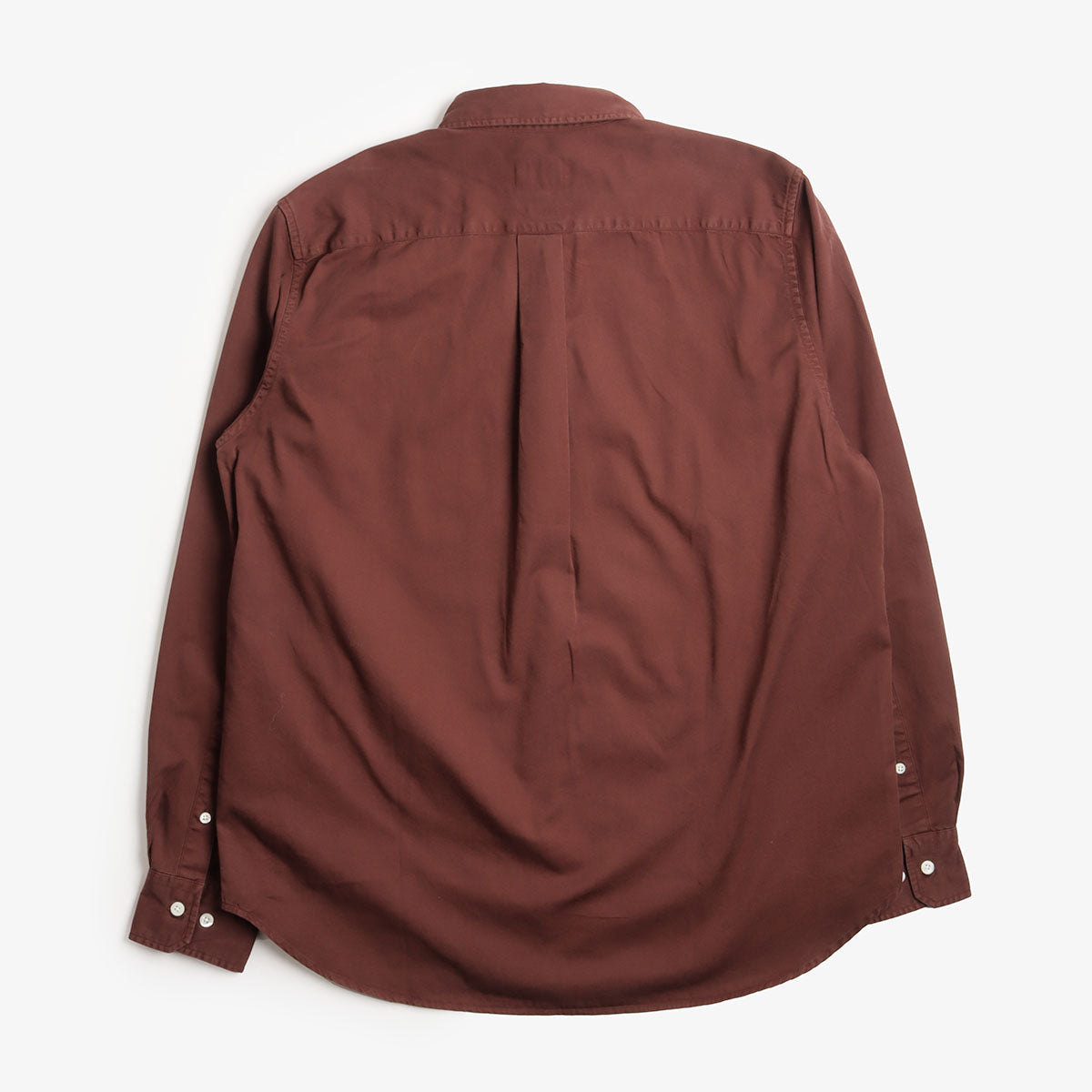 Norse Projects Algot Twill Shirt, Mahogany, Detail Shot 5