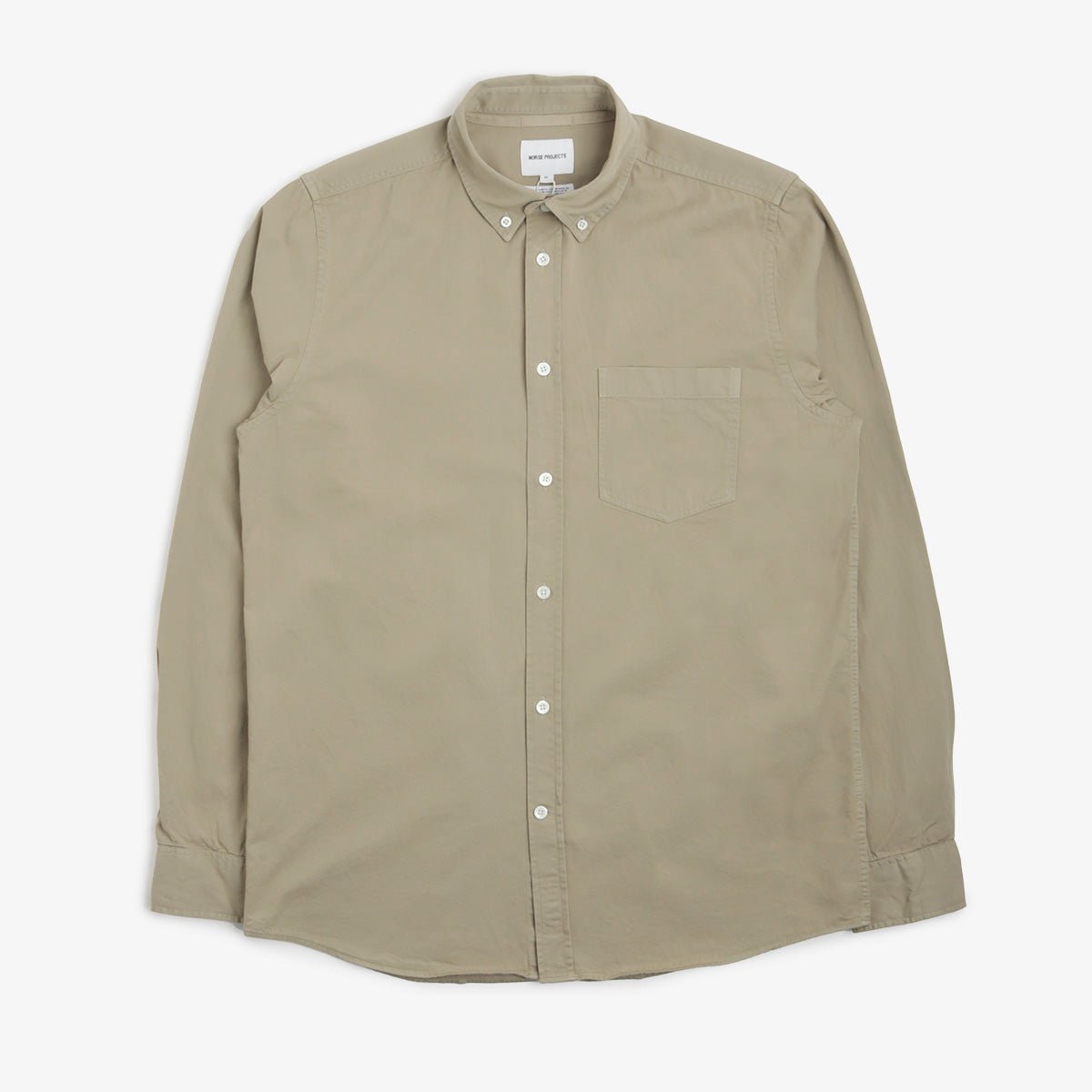 Norse Projects Anton Light Twill Shirt, Clay, Detail Shot 5