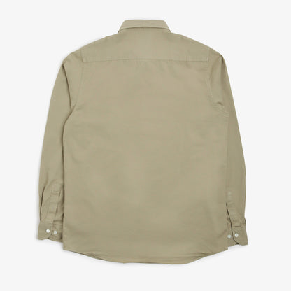 Norse Projects Anton Light Twill Shirt, Clay, Detail Shot 6