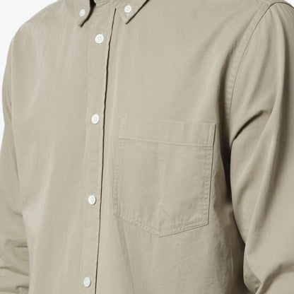 Norse Projects Anton Light Twill Shirt, Clay, Detail Shot 2