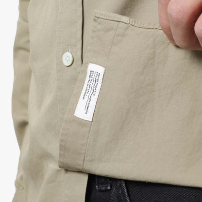 Norse Projects Anton Light Twill Shirt, Clay, Detail Shot 3