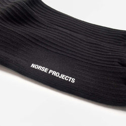 thumbnail Norse Projects Bjarki Logo Sport Socks, Black, Detail Shot 3