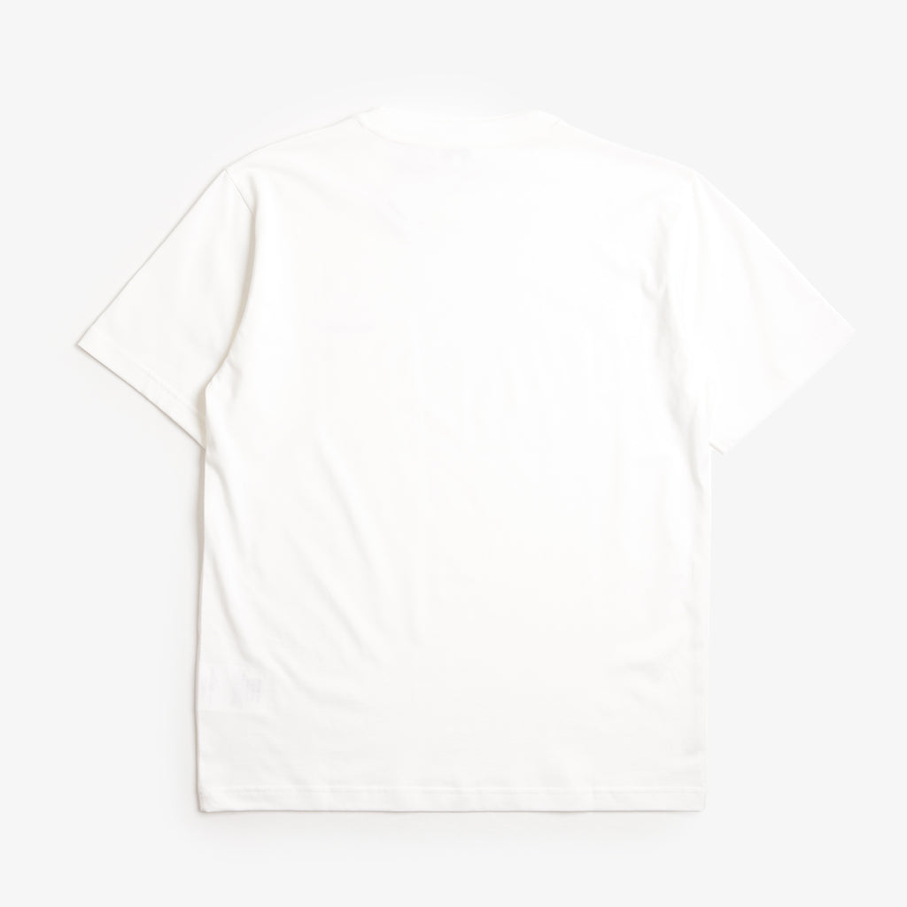 Norse Projects Dyrehaven Organic Logo Print T-Shirt, White, Detail Shot 3