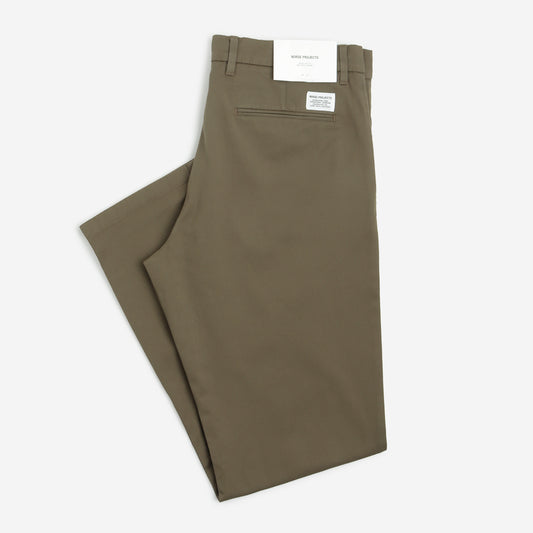 Norse Projects Aros Regular Light Stretch Pant, Sediment Green, Detail Shot 1