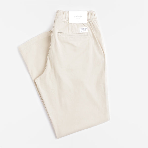Norse Projects Ezra Light Stretch Twill Pant, Oatmeal, Detail Shot 1