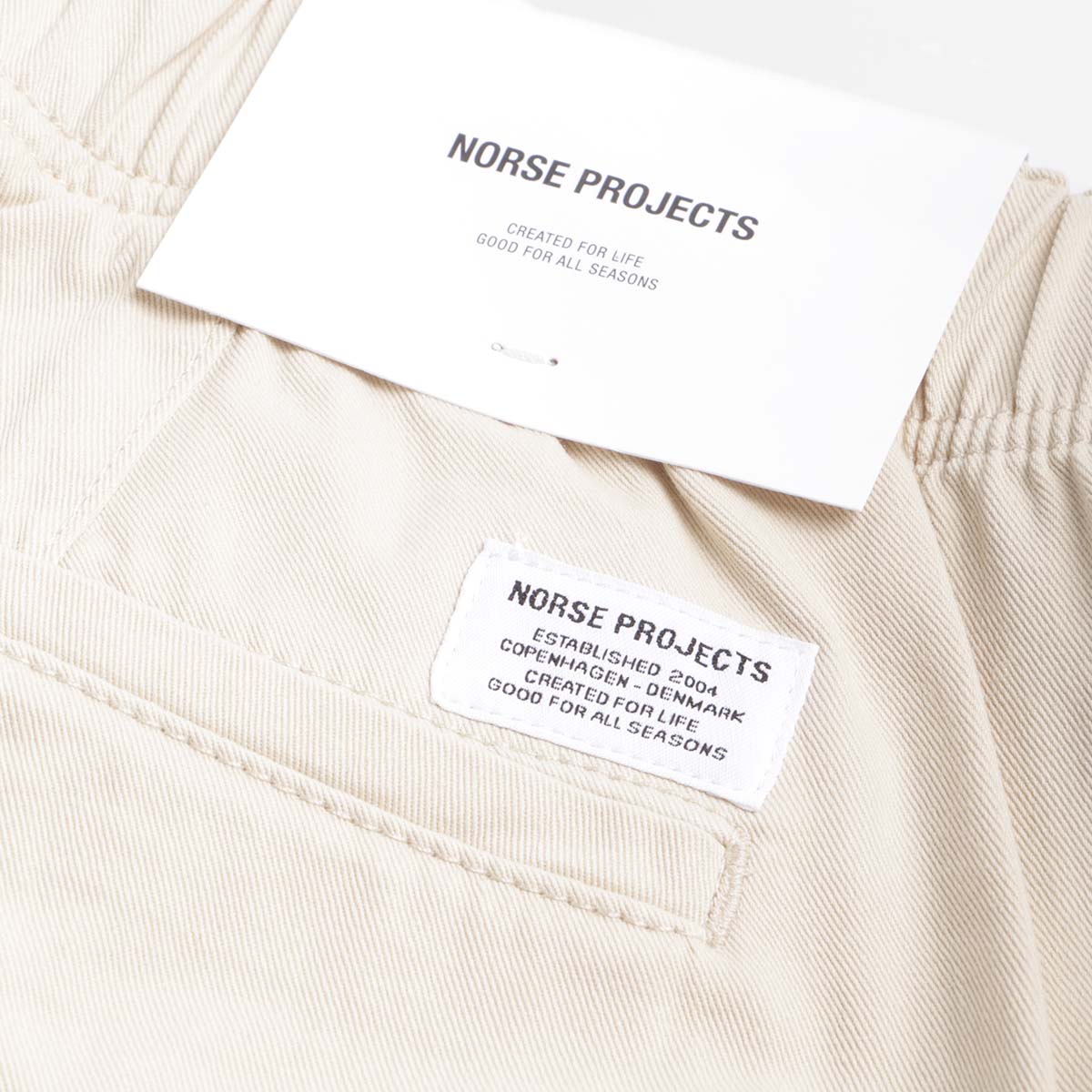 Norse Projects Ezra Light Stretch Twill Pant, Oatmeal, Detail Shot 5