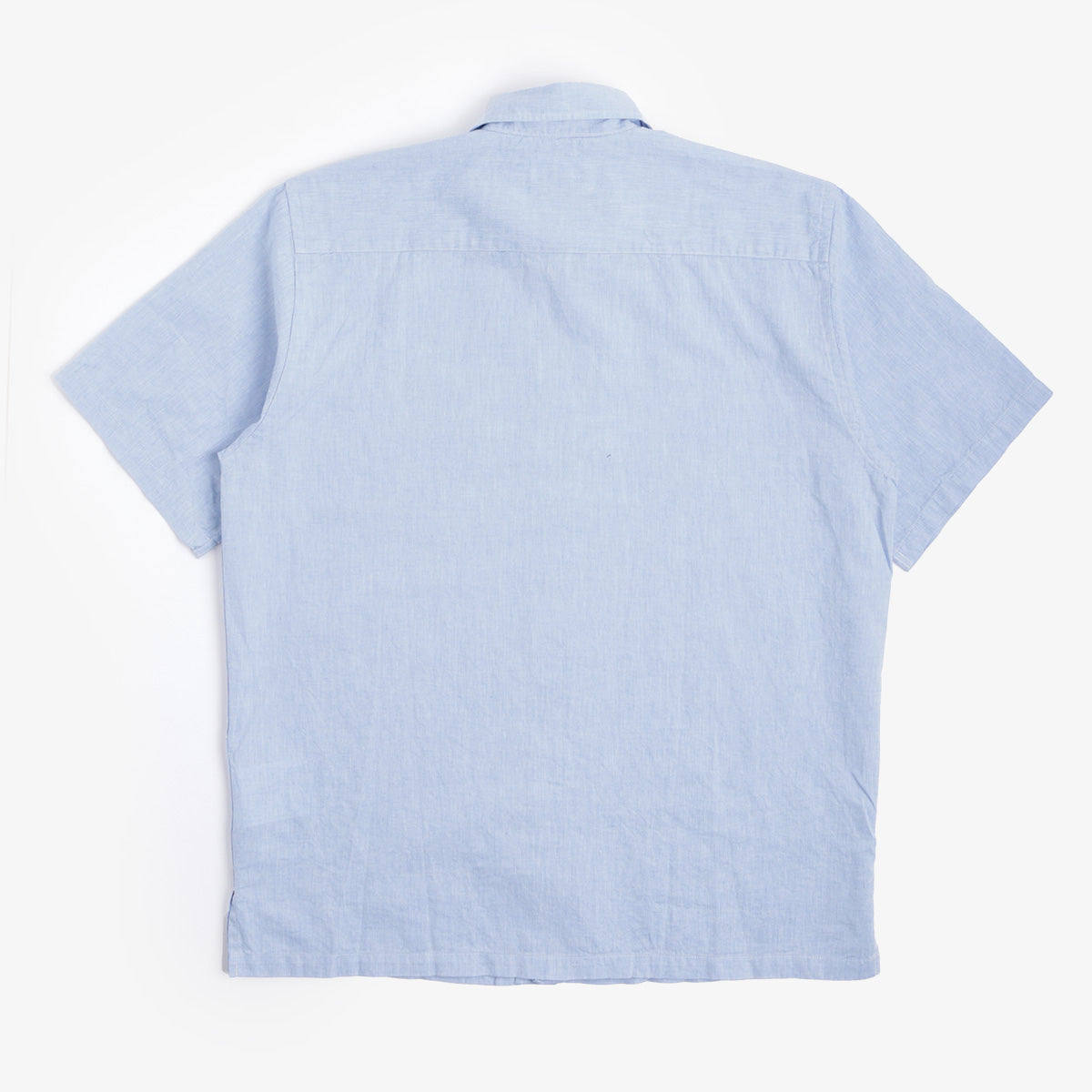 Norse Projects Ivan Relaxed Cotton Linen Shirt, Pale Blue, Detail Shot 2