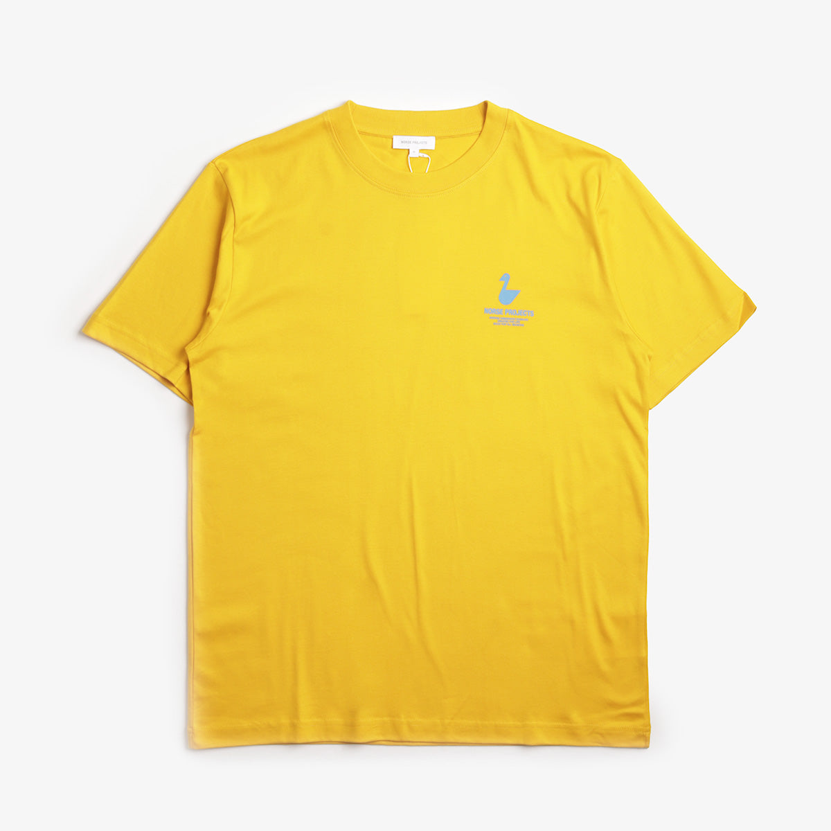 Norse Projects Johannes Organic The Lakes Print T-Shirt, Warm Yellow, Detail Shot 1