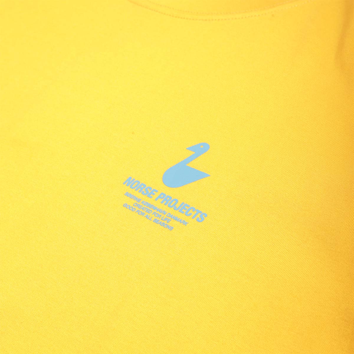 Norse Projects Johannes Organic The Lakes Print T-Shirt, Warm Yellow, Detail Shot 2