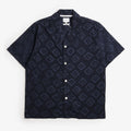 Norse Projects Mads Batik Shirt, Dark Navy, Detail Shot 1