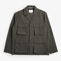 Norse Projects Mads Travel Light Overshirt, Black Olive, Detail Shot 1