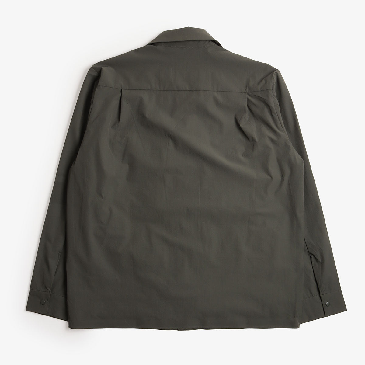 Norse Projects Mads Travel Light Overshirt, Black Olive, Detail Shot 4