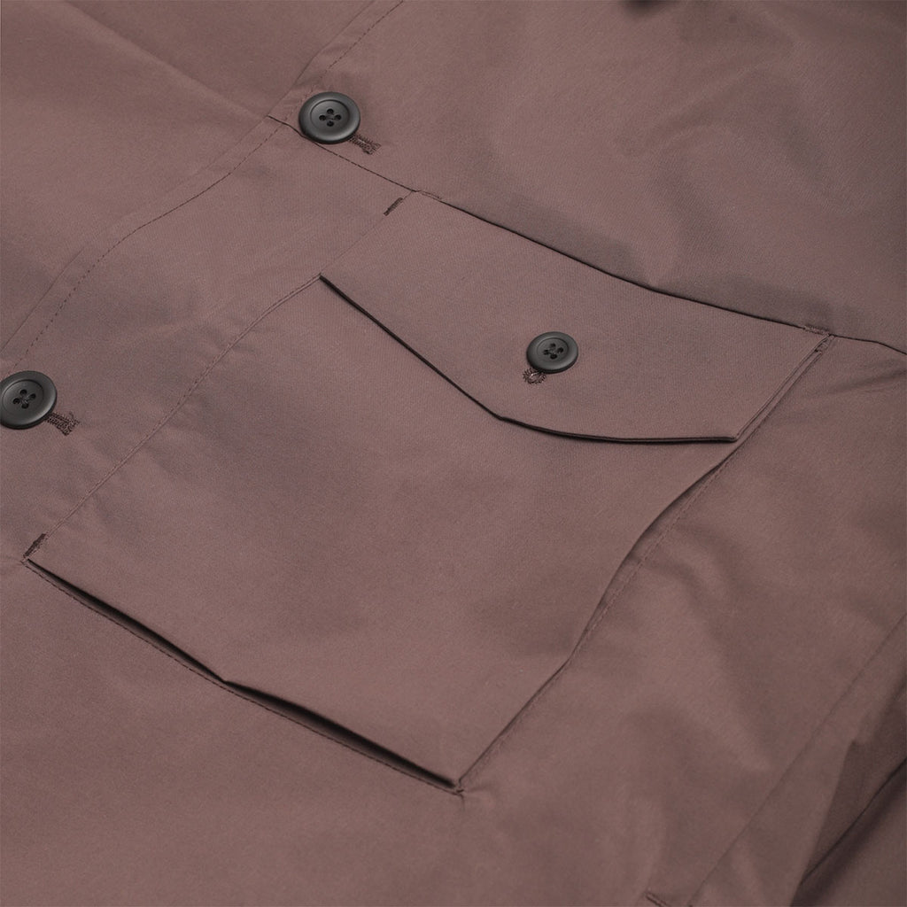 Norse Projects Marcus Windstopper Overshirt, Seal Brown, Detail Shot 5