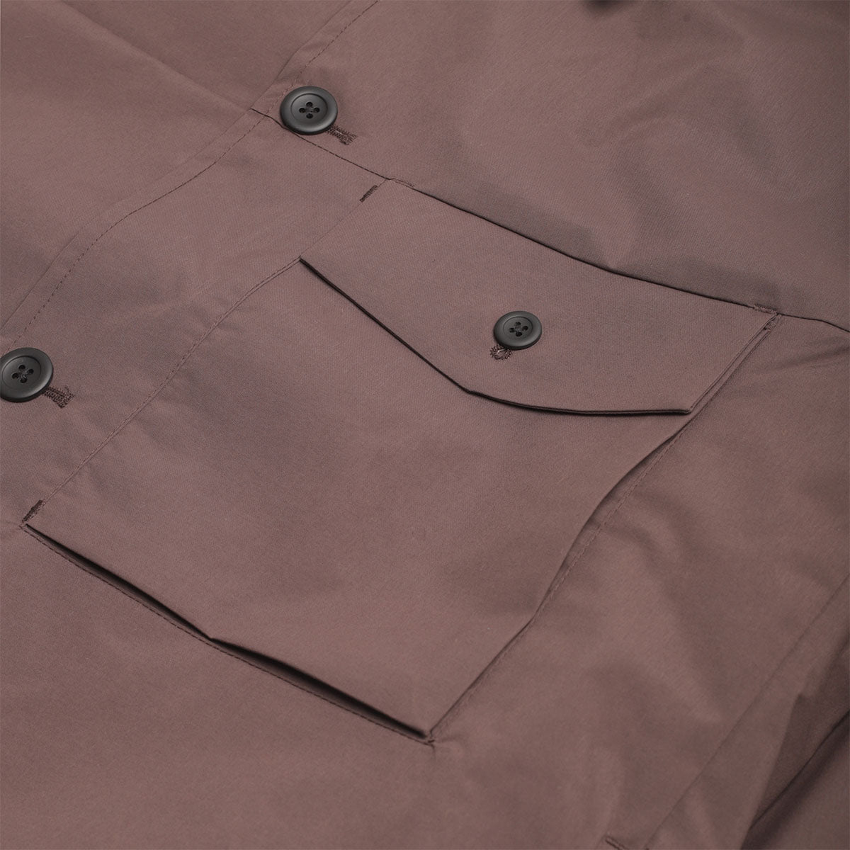 Norse Projects Marcus Windstopper Overshirt, Seal Brown, Detail Shot 5