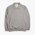 Norse Projects Norse Standard Half Zip Sweatshirt, Grey Melange, Detail Shot 1