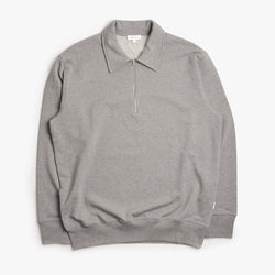 thumbnail Norse Projects Norse Standard Half Zip Sweatshirt, Grey Melange, Detail Shot 1