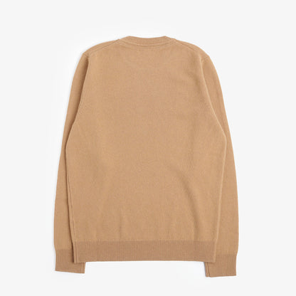 Norse Projects Sigfred Lambswool Sweater, Camel, Detail Shot 4