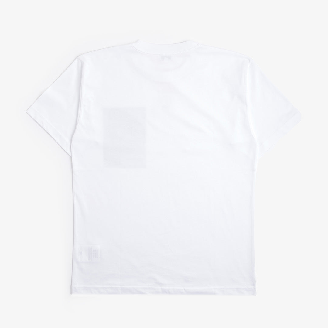 Norse Projects Simon Loose Organic Brush Stroke Print T-Shirt, White, Detail Shot 3