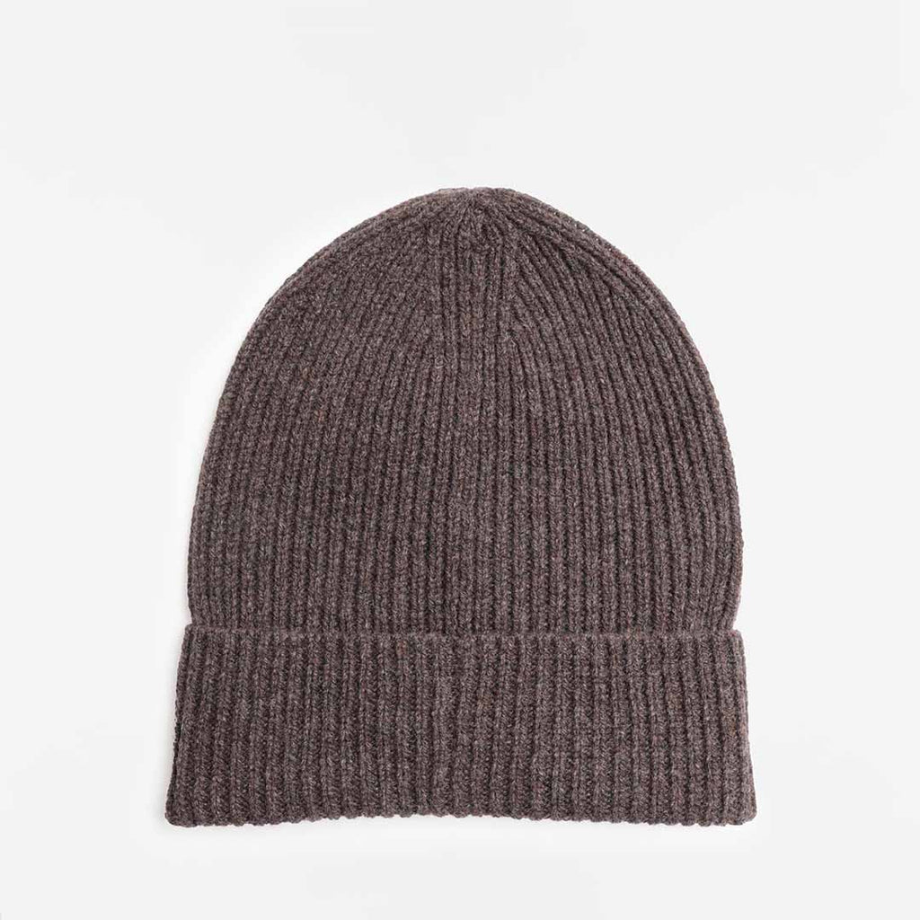 Norse Projects Standard Merino Lambswool Beanie, Heathland Brown, Detail Shot 2