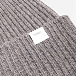 thumbnail Norse Projects Standard Merino Lambswool Beanie, Grey Melange, Detail Shot 2
