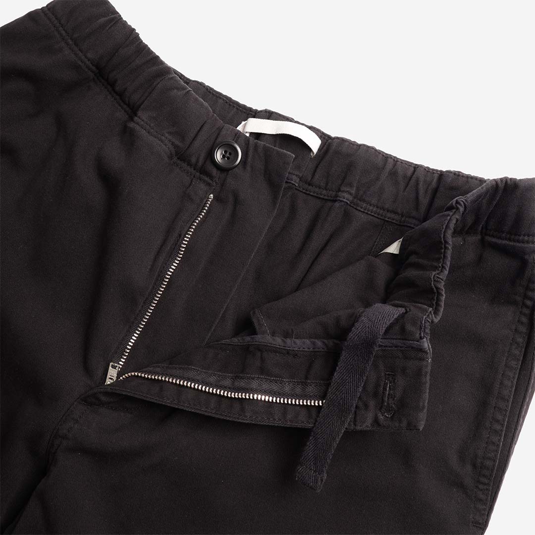 Norse Projects Trysil Regular Organic Stretch Twill Trousers, Black, Detail Shot 3