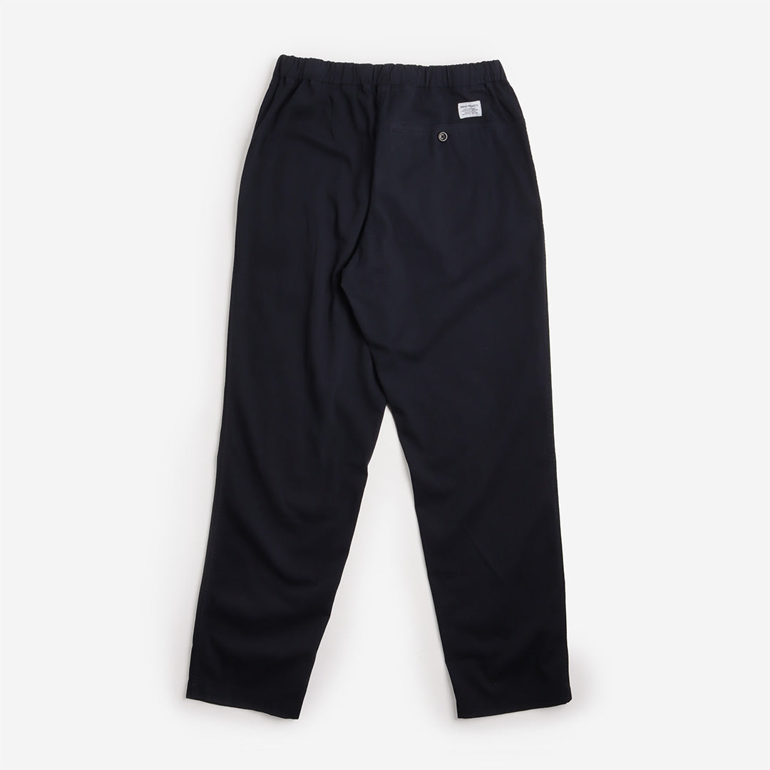 Norse Projects Trysil Regular Organic Stretch Twill Trousers, Dark Navy, Detail Shot 2