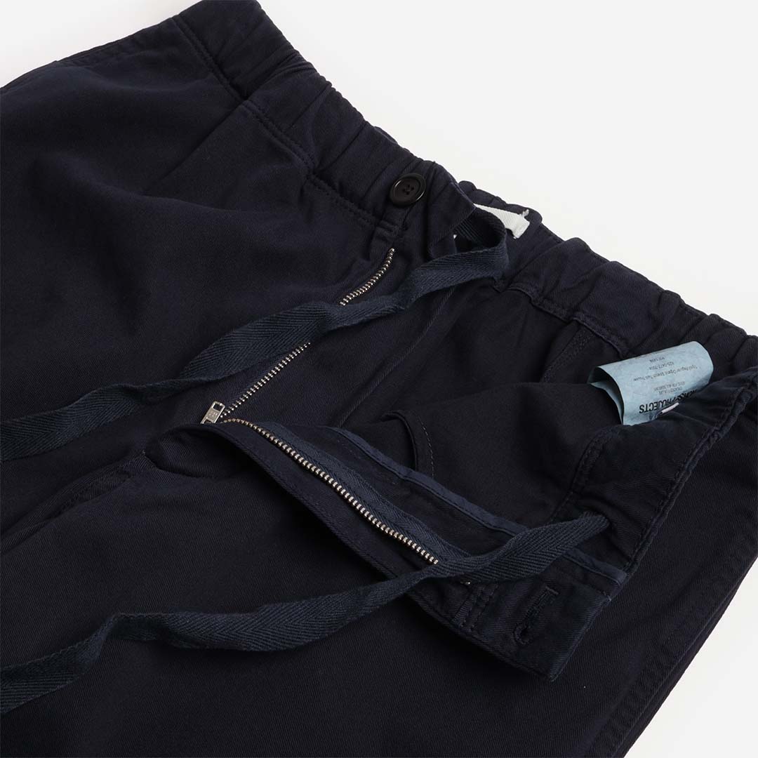 Norse Projects Trysil Regular Organic Stretch Twill Trousers, Dark Navy, Detail Shot 3
