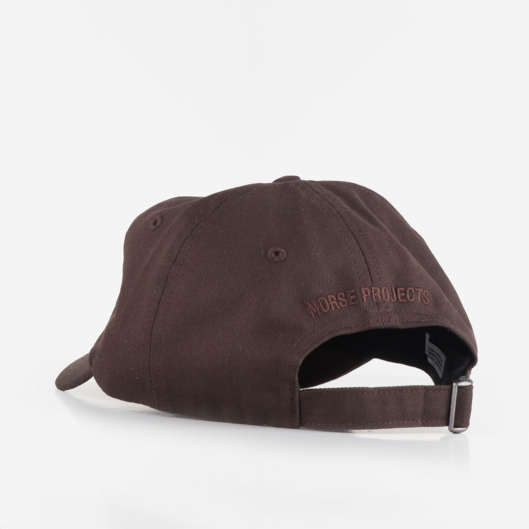 Norse Projects Twill Sports Cap, Espresso, Detail Shot 3
