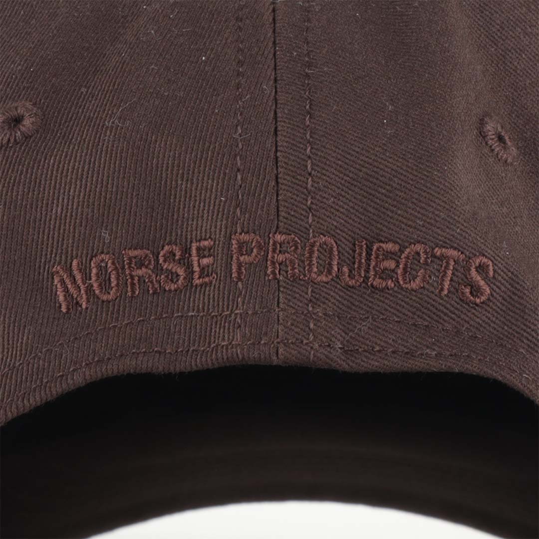 Norse Projects Twill Sports Cap, Espresso, Detail Shot 4