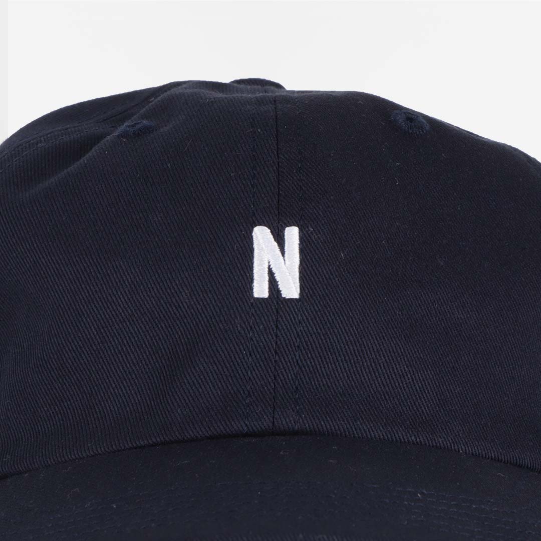 Norse Projects Twill Sports Cap, Dark Navy, Detail Shot 2