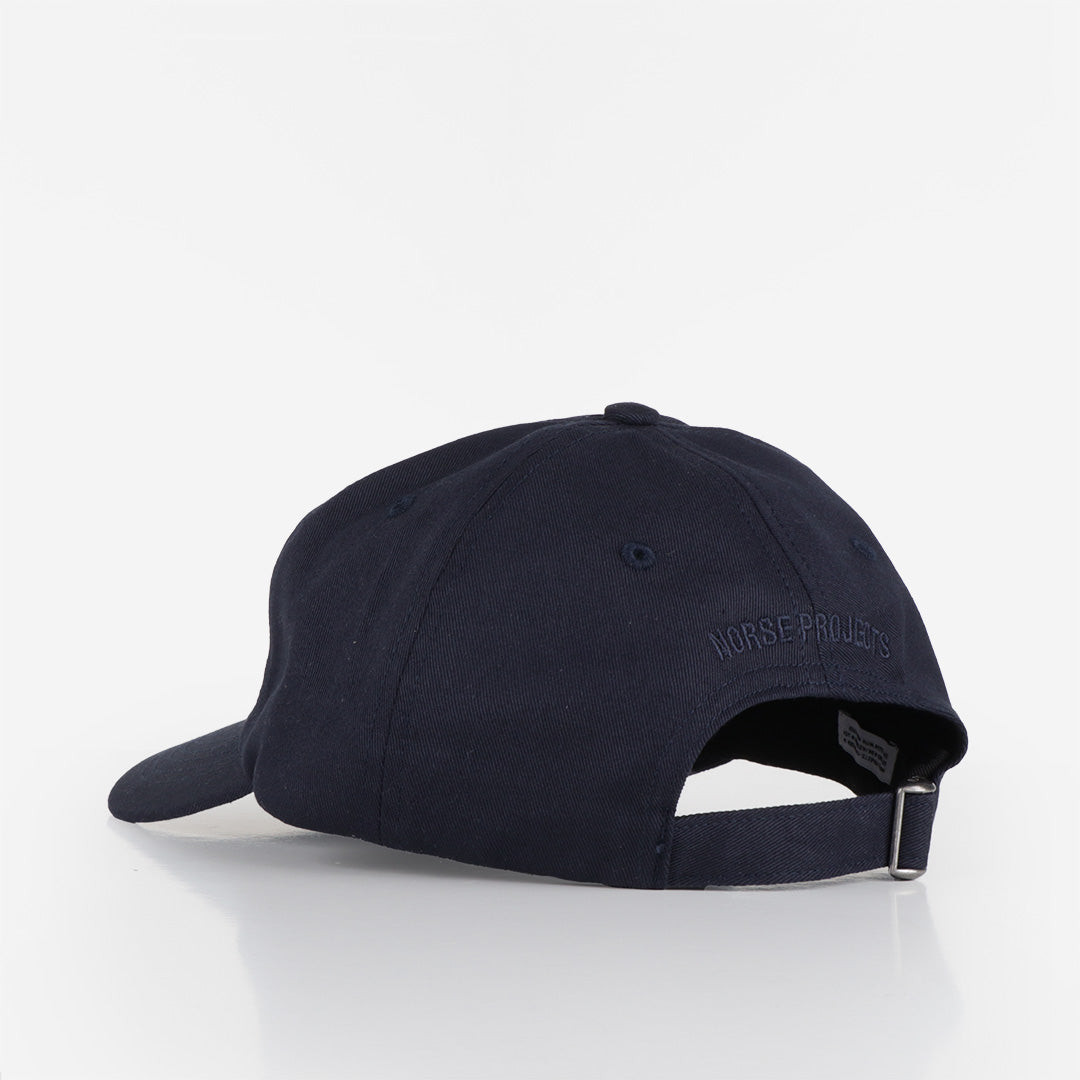 Norse Projects Twill Sports Cap, Dark Navy, Detail Shot 3