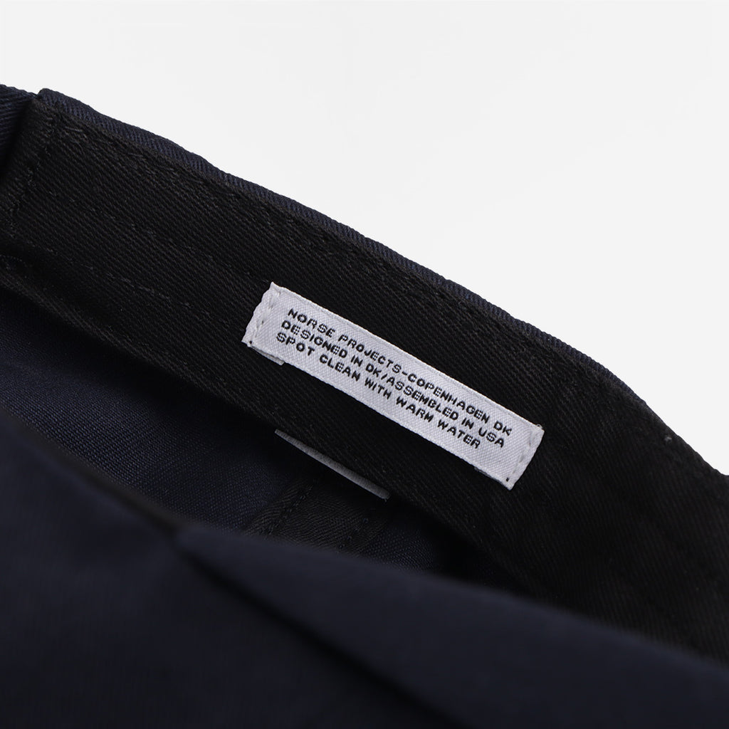 Norse Projects Twill Sports Cap, Dark Navy, Detail Shot 4