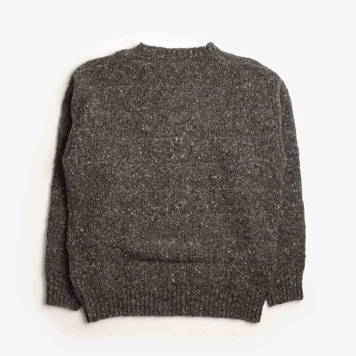 Norse Projects Jonas Donegal Diamond Sweater - Charcoal Grey