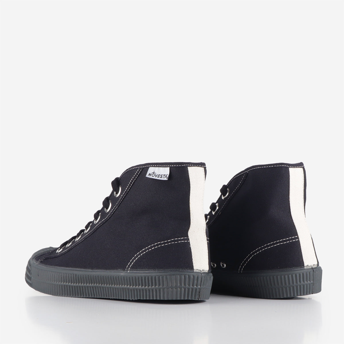 Novesta Star Dribble Contrast Stitch Shoes, Black Beige Grey, Detail Shot 3