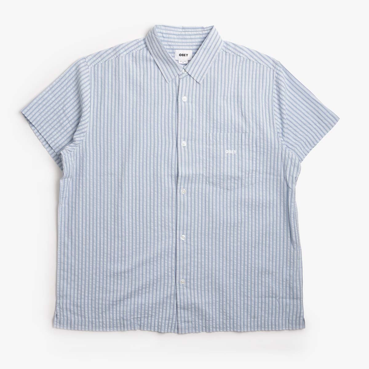 OBEY Alan Woven Shirt, Sky Blue, Detail Shot 1