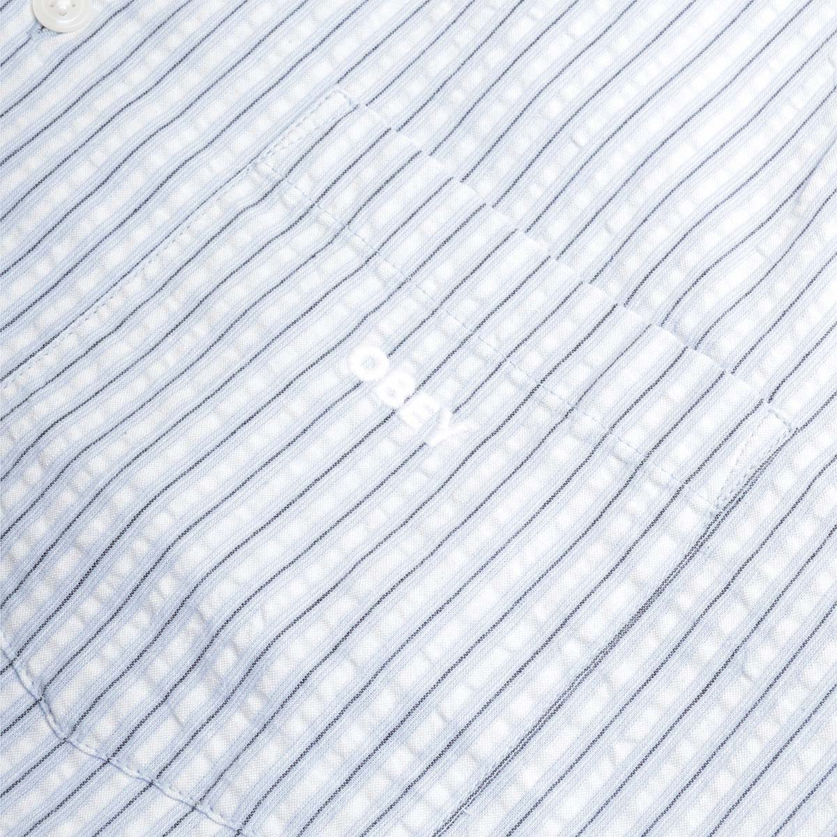 OBEY Alan Woven Shirt, Sky Blue, Detail Shot 4