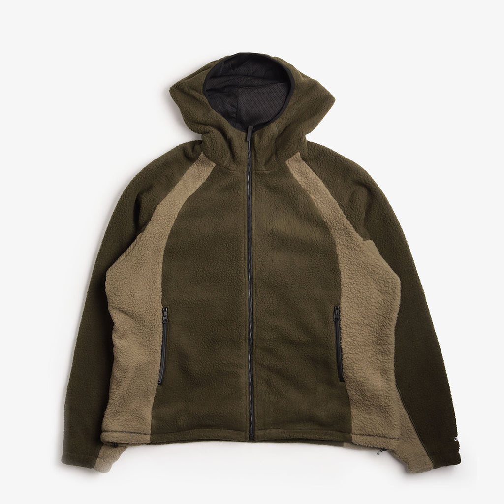 OBEY Alta Fleece Jacket, Rosin Multi, Detail Shot 1
