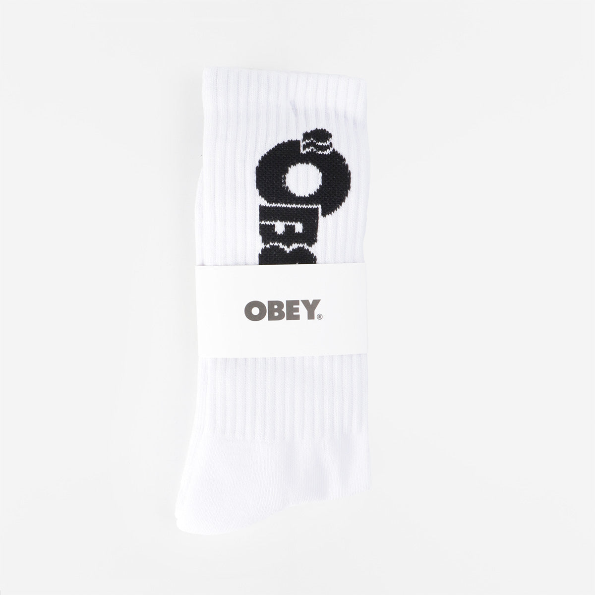 OBEY Andy Socks, White, Detail Shot 2